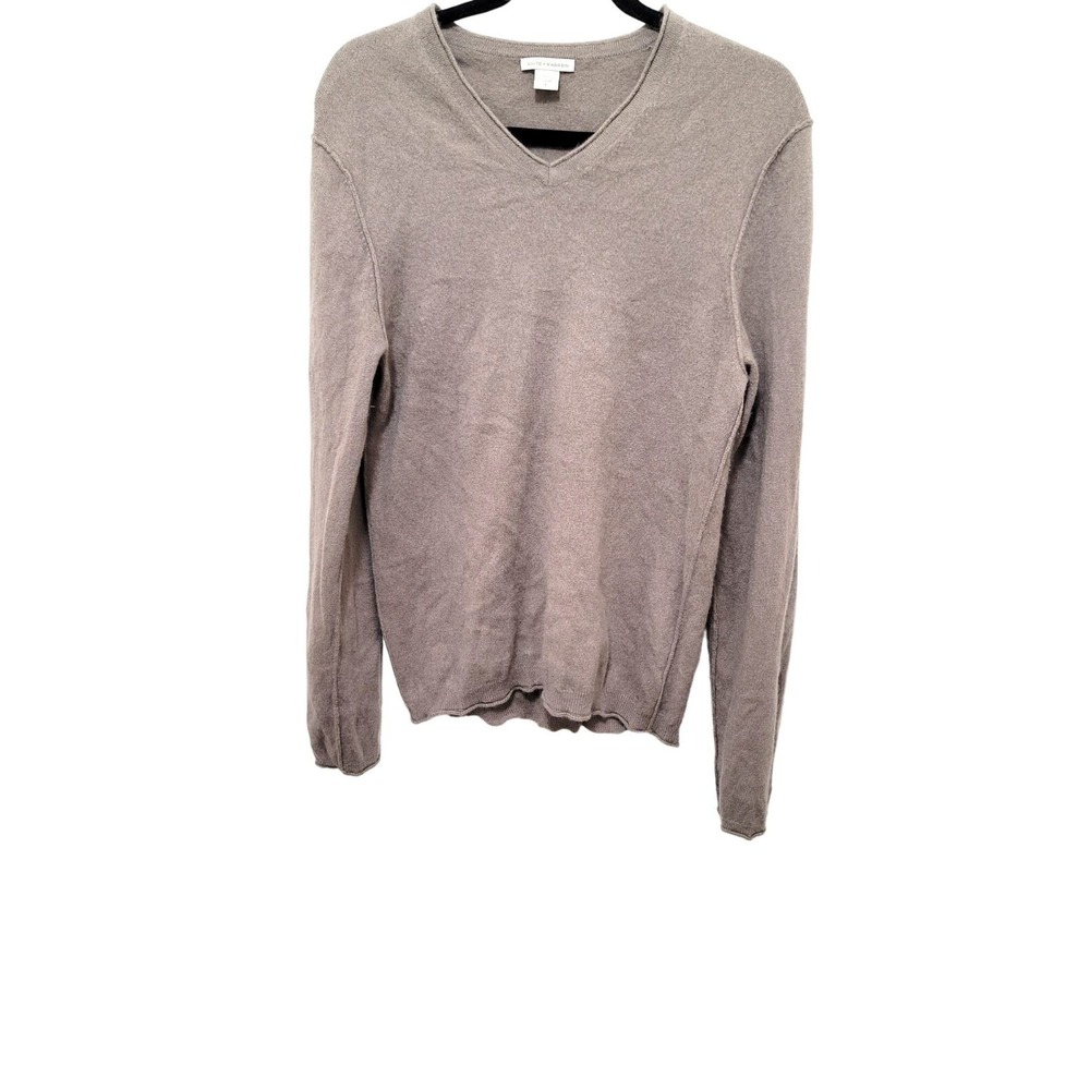White + Warren 100% Cashmere V-Neck Sweater Large
